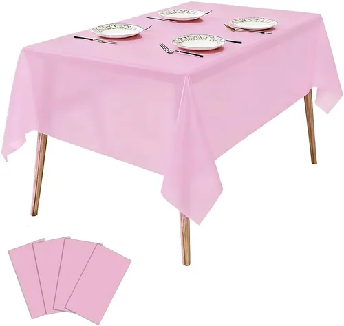 Vista 23 de Paquete de 4 manteles de plástico desechables de plástico para barbacoa, picnic, cumpleaños, bodas, fiestas, impermeables, a prueba de aceite, Negro