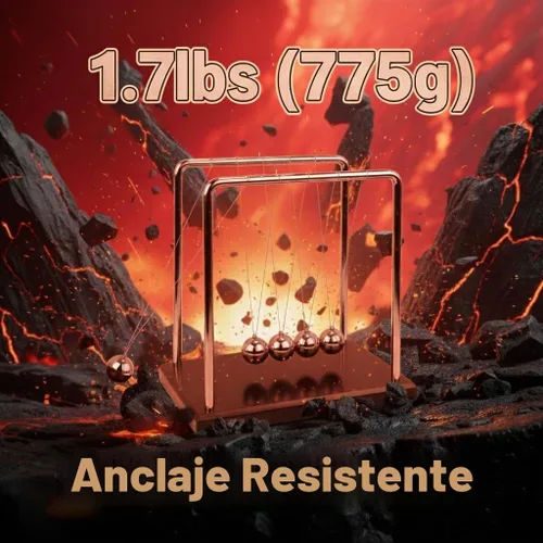 Vista 2 de Sealive Newton's Cradle Bolas de acero grandes y resistentes con base