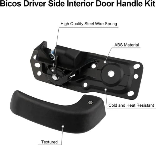 Vista 7 de 20833606 - Kit de manija de puerta interior delantera izquierda para Cadillac Escalade 2007-2011 Chevy Avalanche Cheyenne Silverado Suburban Tahoe