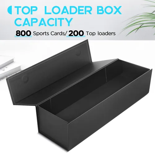 Vista 7 de Vowcarol Caja de almacenamiento para tarjetas coleccionables, caja de almacenamiento de carga superior, caja de pasatiempos para 800 tarjetas, 1