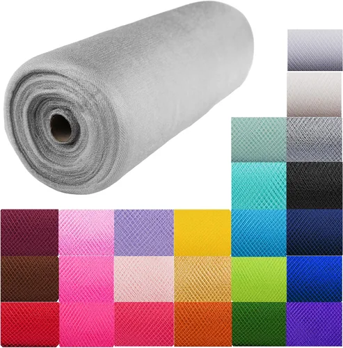 Vista 10 de Craft And Party, Rollo de Tul de Tela Negra de 54 Pulgadas por 40 Yardas (120 pies) Rollo de Tul de Tela para Falda Tutú de Bricolaje, Bodas y Negro