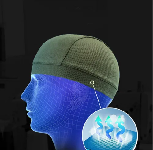 Vista 6 de TOPLOR Gorro de calavera que absorbe la humedad, forro de casco, gorro para correr para hombre, para motocicleta, ciclismo, transpirable, banda
