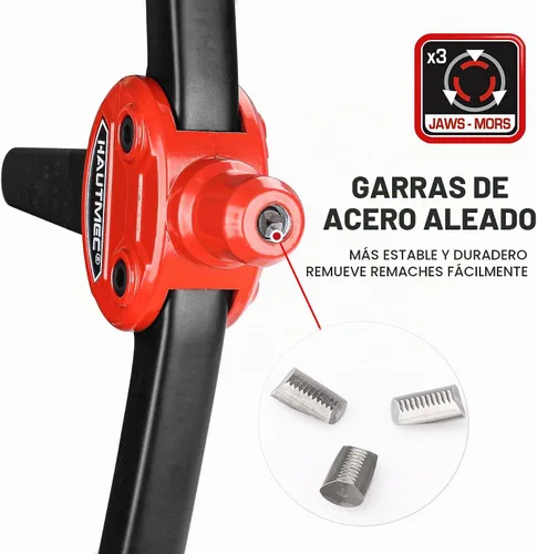 Vista 7 de HAUTMEC Pistola de remaches de 13" con 150 remaches y diseño de rebote automático que ahorra trabajo, herramientas de remachadora manual de alta