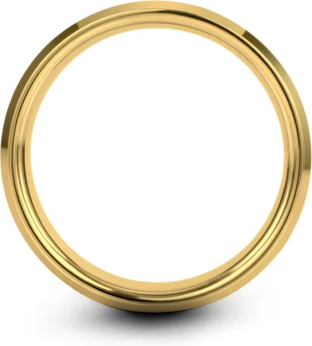 Vista 2 de Llavero Regalo para minimalista moderno Banda Aniversario de boda Hombres Mujeres Pulido cepillado Carburo de tungsteno Negro Amarillo Oro