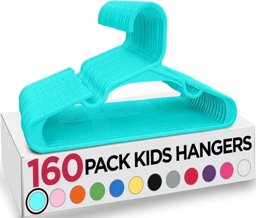 Vista 22 de Utopia Home Paquete de 20 Perchas para Niños - Perchas de Plástico para Bebé de 11.5 Pulgadas para Armario - Perchas para Niños para Ropa y Percha