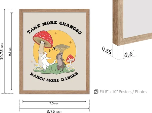 Vista 3 de Poster Master Dance More Dances Poster - Retro Dancing Cats Print - Groovy Cat Art - Preppy & Trendy Design - Positive Quotes Artwork - Dance Decor