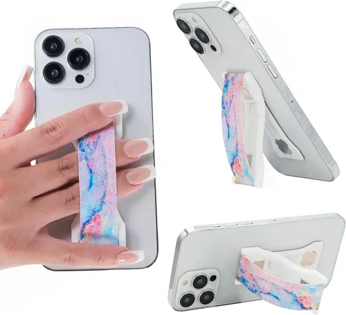 Vista 46 de LOVEHANDLE PRO Premium Phone Grip - Correa de silicona para teléfono - Soporte magnético para teléfono y soporte para teléfono inteligente y tableta