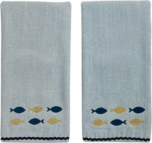 Vista 40 de Serafina Home Toallas de mano náuticas para huéspedes: Coastal Love Anchors The Soul, 2 piezas suaves y absorbentes