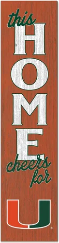 Vista 82 de KH Sports Fan Letrero de Alabama Crimson Tide This Home Cheers for Porch Leaner, 11 x 46 pulgadas, carmesí de marea carmesí; muestra tu espíritu