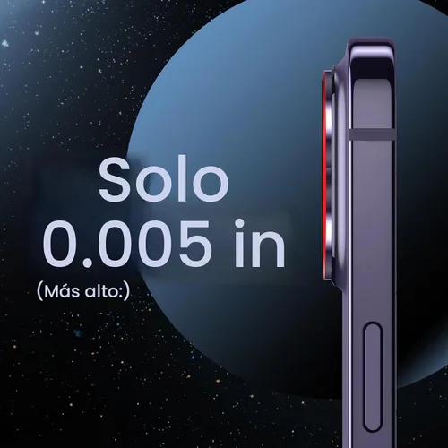 Vista 5 de JETech Protector de lente de cámara para iPhone 14 Pro/14 Pro Max, morado oscuro Vidrio templado 9H de cobertura completa, acabado de metal mate