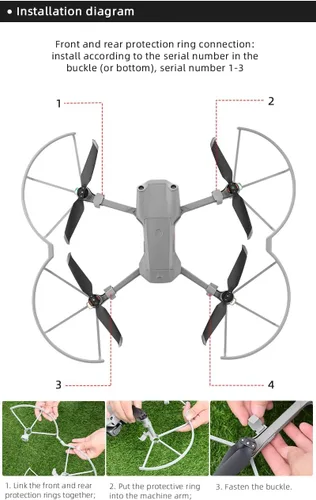 Vista 7 de BTG Protectores de hélice Protectores de hélice para DJI Mavic Air 2 / Mavic Air 2S Drone Accesorios