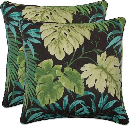 Vista 18 de Pillow Perfect Almohadas lumbares Delray azul marino para exteriores/interiores, 11.5 x 18.5 pulgadas, paquete de 2