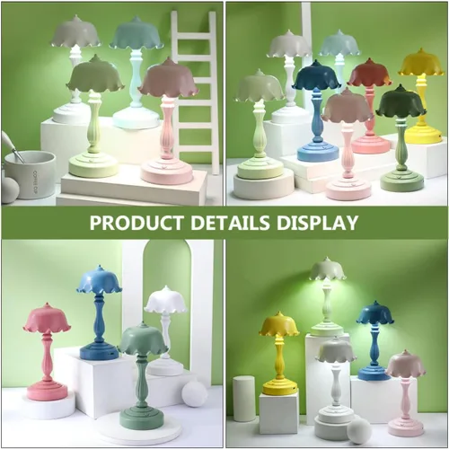 Vista 5 de Toddmomy Mini lámpara de escritorio LED de carga USB compacta luz de lectura de cabecera cálida lámpara de mesa decorativa para dormitorio