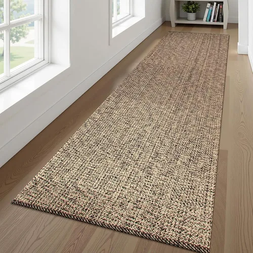 Vista 183 de LEEVAN Alfombra lavable para baño, alfombra tejida negra de 2 x 3 pies para entrada, alfombra de puerta delantera de algodón, alfombras pequeñas