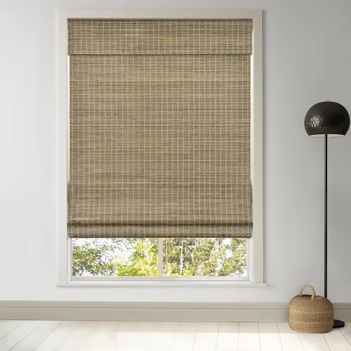 Vista 10 de LazBlinds Persianas romanas de bambú sin cordones, persianas de privacidad para ventanas interiores, oscurecimiento de la habitación, persianas