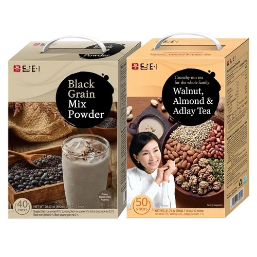 Vista 20 de Damtuh Misugaru - Mezcla de bebida en polvo, mezcla coreana de 12 granos tostados multigrano con quinua, avena, lentejas y garbanzos, bebida