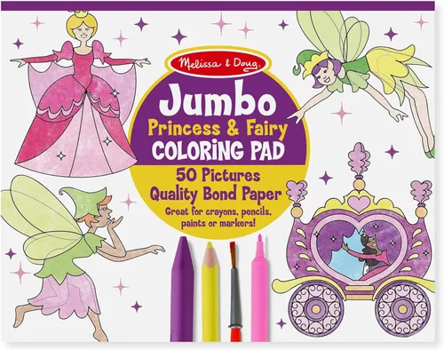 Vista 12 de Melissa & Doug Jumbo Coloring Pad, animales, Multicolor