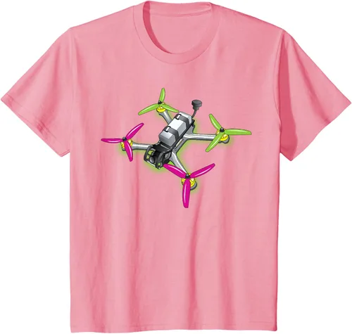 Vista 63 de Freestyle FPV Racing Drone Pilot Acro Quadcopter - Camiseta de sandía, Negro, S