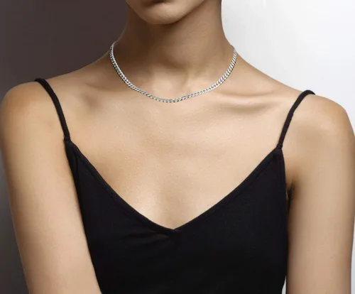 Vista 4 de Miabella Solid 925 Sterling Silver Italian 5mm Diamond Cut Cuban Link Curb Chain Necklace for Women Men, Made in Italy