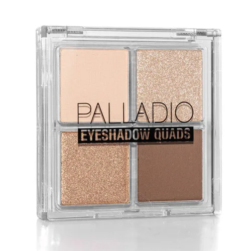 Vista 16 de Palladio Sombra de ojos cuádriceps, aterciopelada pigmentada mate mezclable, acabados metálicos y brillantes, fórmula cremosa, paleta de sombra