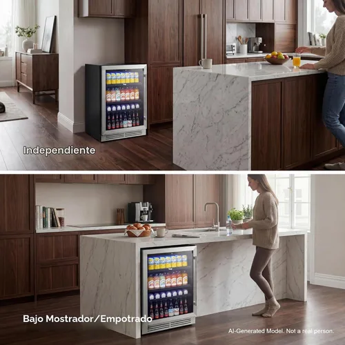 Vista 8 de Yeego Refrigerador de bebidas de 24 pulgadas - Refrigerador de bebidas