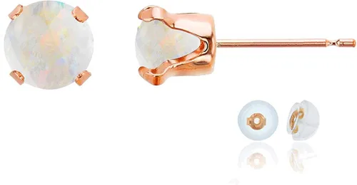 Vista 103 de Aretes de tuerca de plata de ley 925 chapados en oro de 14 quilates macizo, oro amarillo, blanco o rosa de 0.236 in Amatista