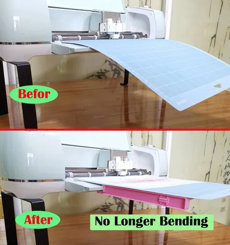 Vista 2 de Bandeja de extensión compatible con Cricut Maker 4 / Maker3 / Maker y Explore Air 4 / Air3 / Air2 / Air, soporte extensor de alfombrilla de corte