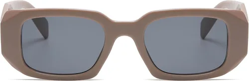 Vista 4 de Verfimaci Gafas de sol rectangulares de moda para mujer y hombre, gafas de sol cuadradas