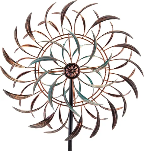 Vista 13 de Stargarden Molinillos de Viento de Metal Grandes para Exteriores, Arte de Metal para Patio, Esculturas de Viento y Molinillos para Decoraciones