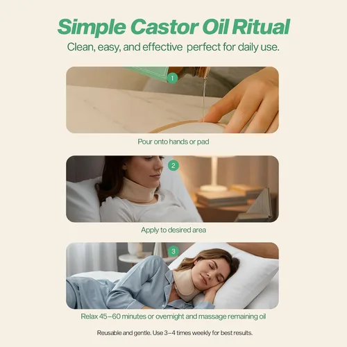 Vista 6 de Aceite de ricino orgánico – 100% orgánico certificado por proveedor, sin hexano, aceite de ricino prensado en frío para hidratación de la piel