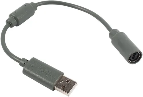 Vista 4 de Zerone Cable de conexión USB de repuesto para controlador con cable para XBOX360 (gris)