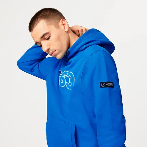 Vista 5 de Mercedes AMG Petronas Formula One Team - Sudadera con capucha George Russell, Azul