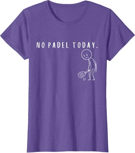 Vista 26 de No Padel Today Funny Padel Stickman Padel Playera Jugador de Tenis