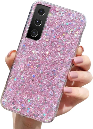 Vista 26 de YTanazing Funda para Samsung Galaxy S24 FE con purpurina, bonita funda con diamantes brillantes para mujeres y niñas, fundas de goma delgada a