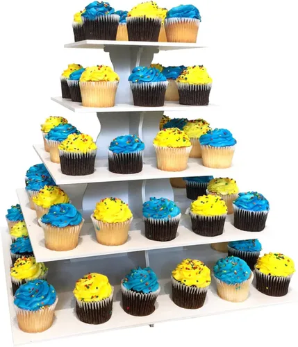 Vista 7 de Molde redondo para torre de cupcakes The Smart Baker, Blanco
