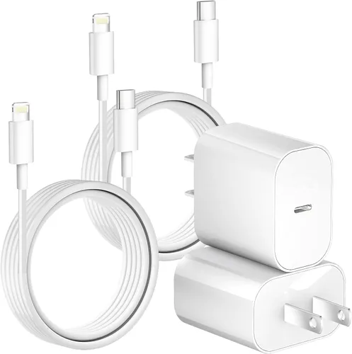 Vista 11 de Cargador A/C de doble puerto para iPhone 17 16 15, doble cargador USB A/C, bloque de carga rápida, paquete de 2 cargadores USB C rápidos de carga