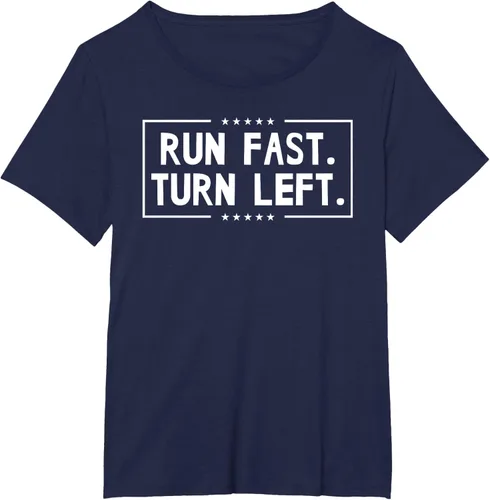 Vista 17 de Run Fast Turn Left - Camiseta para correr de pista y campo