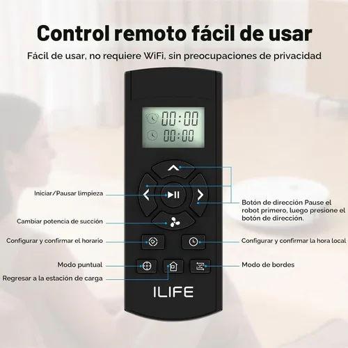 Vista 3 de ILIFE V2 Robot Aspirador, succión sin enredos, color blanco