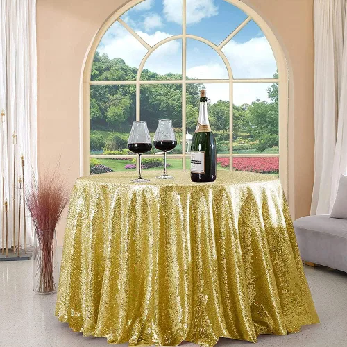 Vista 83 de Manteles redondos de lentejuelas negros para fiestas, de 121,9 cm, mantel redondo de purpurina ajustado, pequeño, lindo y dulce, para boda