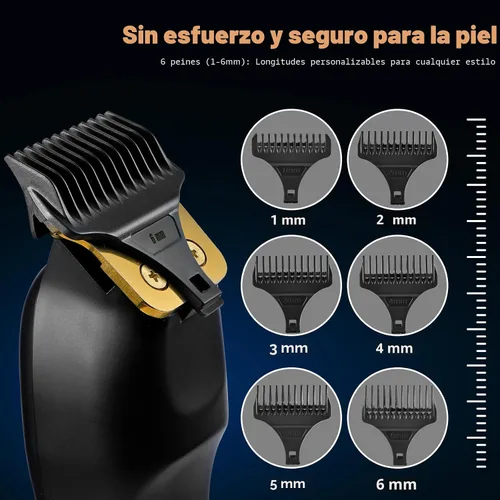 Vista 3 de Recortador de Barba Elehomyou para Hombres - Recortadores de Pelo y Navaja Recargables para Hombres, Cortapelos Inalámbrico para Rostro, Cuello