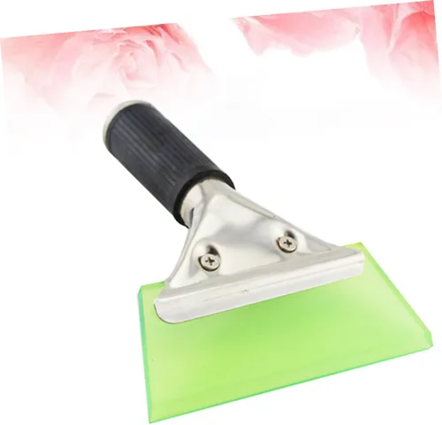 Vista 7 de VICASKY Rascador de hielo de acero inoxidable con hoja de goma para eliminación de nieve en el parabrisas, diseño ligero sin mango para limpiar