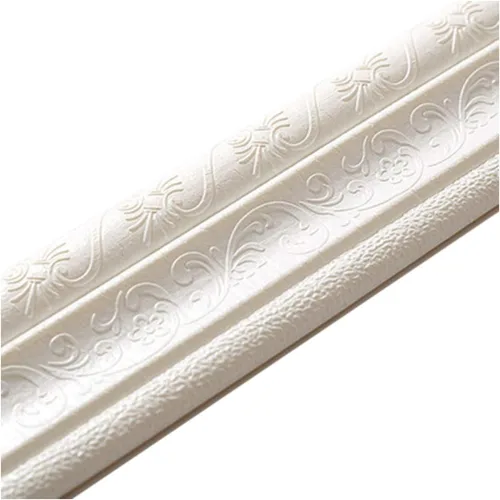 Vista 10 de Moldura flexible autoadhesiva de 90 x 3 pulgadas, líneas de pared decorativas adhesivas 3D, líneas de borde para el hogar, oficina, hotel Gris