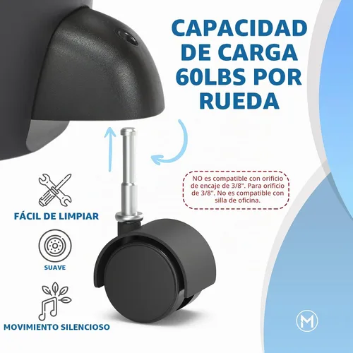 Vista 5 de MAYITOP Ruedas (4 ruedas) para aspiradora Ri-dgid Wet Dry Sh-op - Nuevo