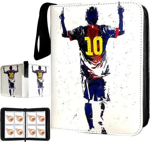Vista 9 de Carpeta de tarjetas de baloncesto, carpeta de tarjetas intercambiables, 4 bolsillos con 50 fundas extraíbles, se adapta a 400 tarjetas deportivas