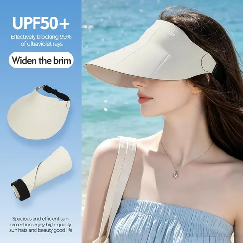Vista 3 de Visera solar para mujer Negro
