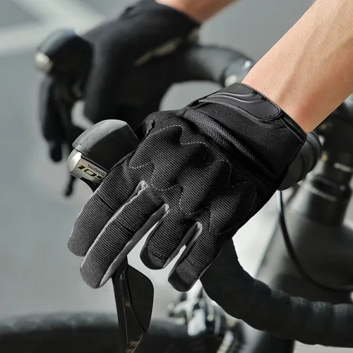 Vista 5 de WPTCAL Guantes de ciclismo para hombres y mujeres guantes de bicicleta antideslizantes con pantalla táctil completa guantes de ciclismo