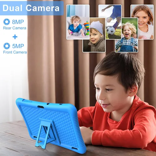 Vista 6 de Tableta para niños de 10 pulgadas Android 13 con estuche a prueba de golpes, Quad-Core 32GB, 512GB ampliable, control parental, aplicaciones