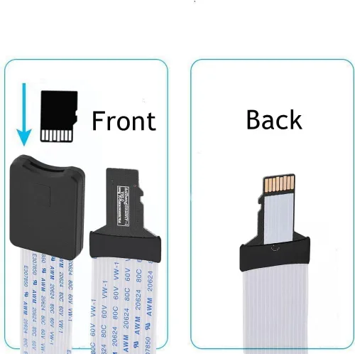 Vista 7 de ASHATA Adaptador de cable de extensión de tarjeta SD a Mini SD, extensor flexible con funda, cable extensor TF a TF para impresora