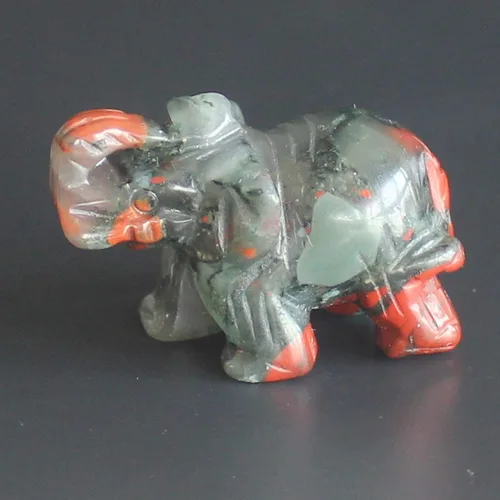 Vista 4 de Figura de elefante de cristal tallada a mano de 1.5 pulgadas para decoración del hogar (cuarzo blanco)