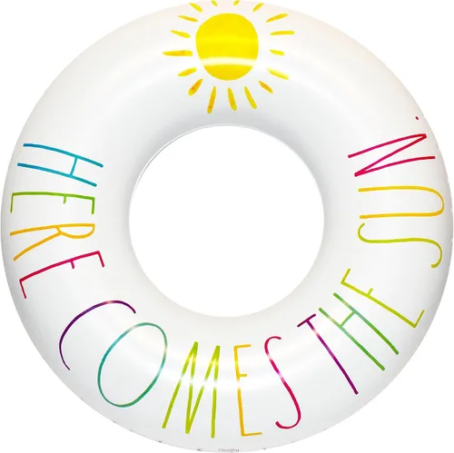 Vista 10 de Rae Dunn x CocoNut Float Junior Ring Float - Balsa inflable de 32 pulgadas y tubo interior de agua duradero - Conducción estable para fiestas